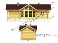 Сруб бани из круглого леса 4500х12000