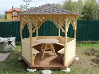 Готовая беседка \"Арка и Блок-Хаус\"