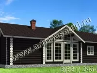 Сруб бани из круглого леса 4500х12000