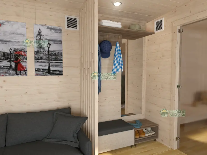 Баня каркасная Север фото интерьер № 5