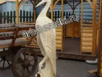Скульптура из дерева "Цапля"
