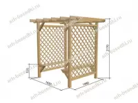 Пергола садовая с лавками