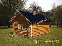 Сруб бани из бревна