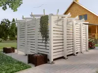 Белая угловая пергола №4