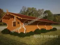 Проект сруба бани с большой комнатой отдыха