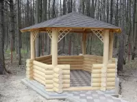 Беседка из круглого бревна