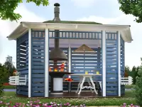 Беседка с мангалом "Семейная" красивое фото