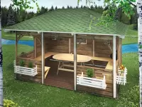 Беседка в стиле лофт "Family House" красивые фото