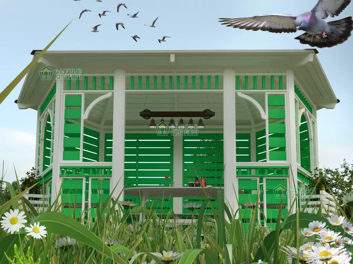 Беседка деревянная \"Садовая-3\"