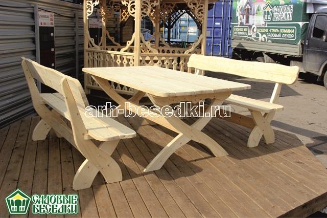 Мебель садовая, комплект деревянной мебели
