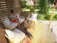 Беседка -веранда открытая в стиле лофт интерьер