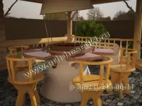 Беседка бревенчатая из массива сосны