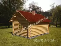 Сруб бани из бревна