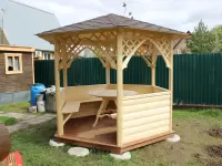 Готовая беседка \"Арка и Блок-Хаус\"