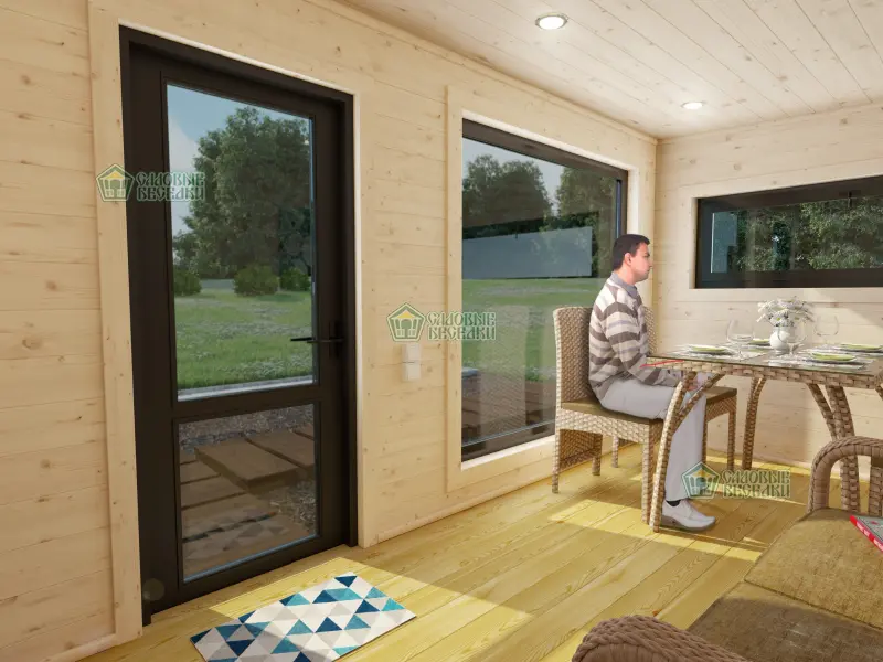 Баня ”Скандинавия” с увеличенной комнатой отдыха 3