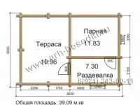 Баня с беседкой