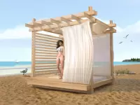 Беседка деревянная "Пляжная" 3х3