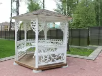 Беседка ажурная \"Белая ковка\"
