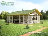 Деревянная веранда "Летний сад" 6х9м