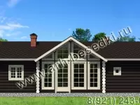 Сруб бани из круглого леса 4500х12000