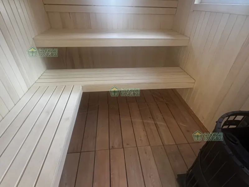 Баня Север 6х2,5 комплектация Premium интерьер фото 3
