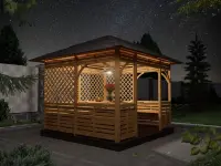 Квадратная беседка Аура размер 3Х3 №6