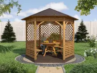 Беседка Архангельская цвет Орех Фото 3