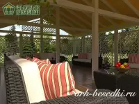 Деревянная веранда "Летний сад" 6х9м