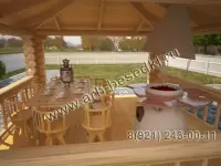 Сруб деревянной беседки 4х4 метра