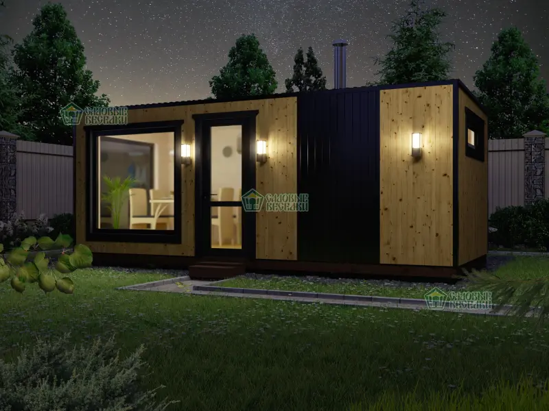 Баня «Скандинавия» с душевой фото 4