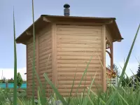 Беседка местом под мангал "Майская" вид сбоку