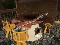 Беседка бревенчатая из массива сосны