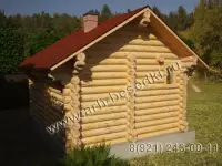 Сруб бани с крыльцом и тамбуром