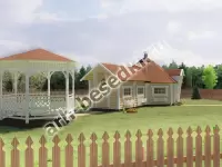 Гриль домик Premium «Гранд 4» Комбинированный 24 м2.