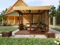 Беседка-веранда Роксана L 3х3м №3