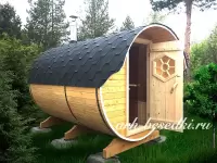 Баня бочка "Троечка" -Длина 3 м