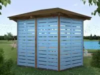 Беседка в современном стиле "Лазурная" вид сзади