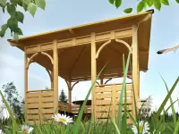 Беседка "Сосновая" 3х3 фасад 3