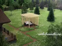 Пергола деревянная 3х3