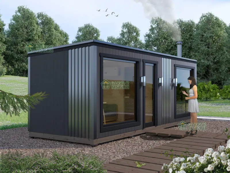 Баня с увеличенной комнатой отдыха фото 2