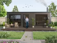 Баня с панорамными окнами ”Black Onyx” фото 2