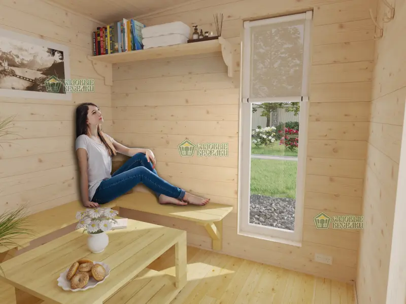 Баня ”Скандинавия Стандарт” 6х2,5 фото интерьера 7