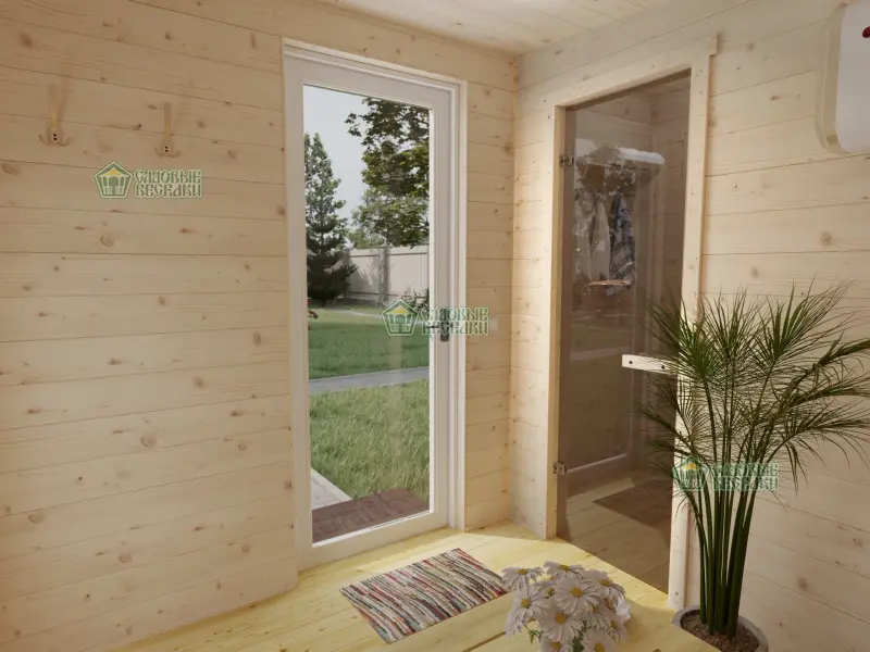 Баня ”Скандинавия Стандарт” 6х2,5 фото интерьера 8