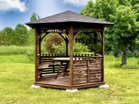 Беседка деревянная эдем №3