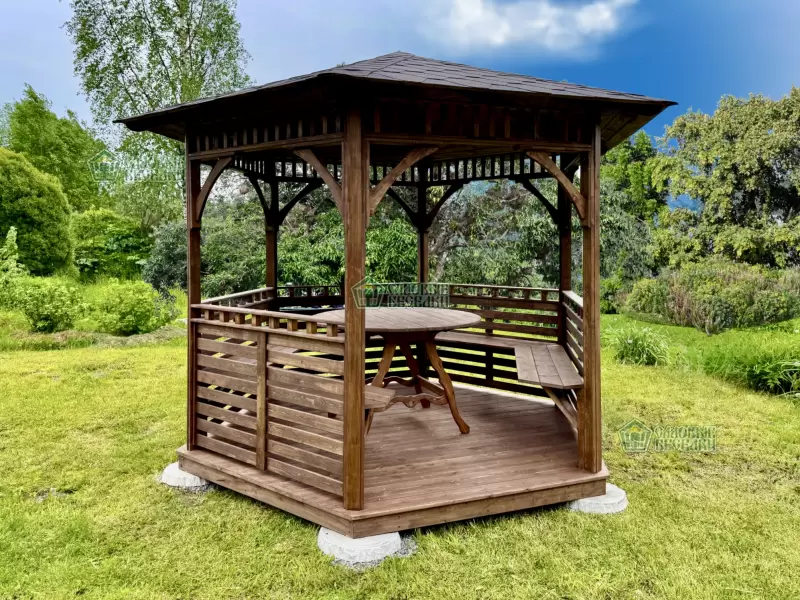 Беседка деревянная эдем №4