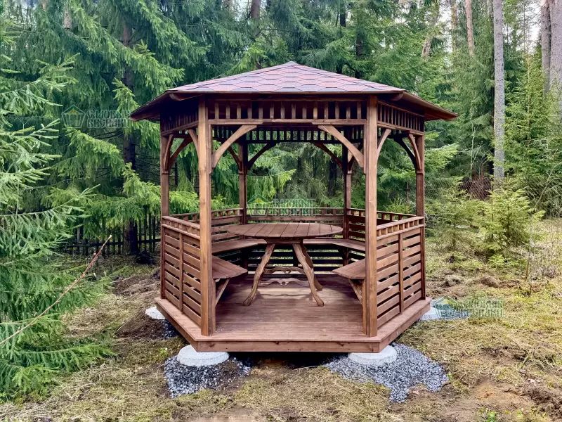 Беседка деревянная эдем №5
