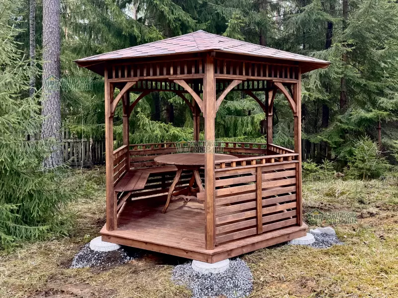 Беседка деревянная эдем №6