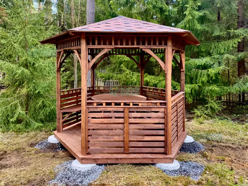 Беседка деревянная эдем №7
