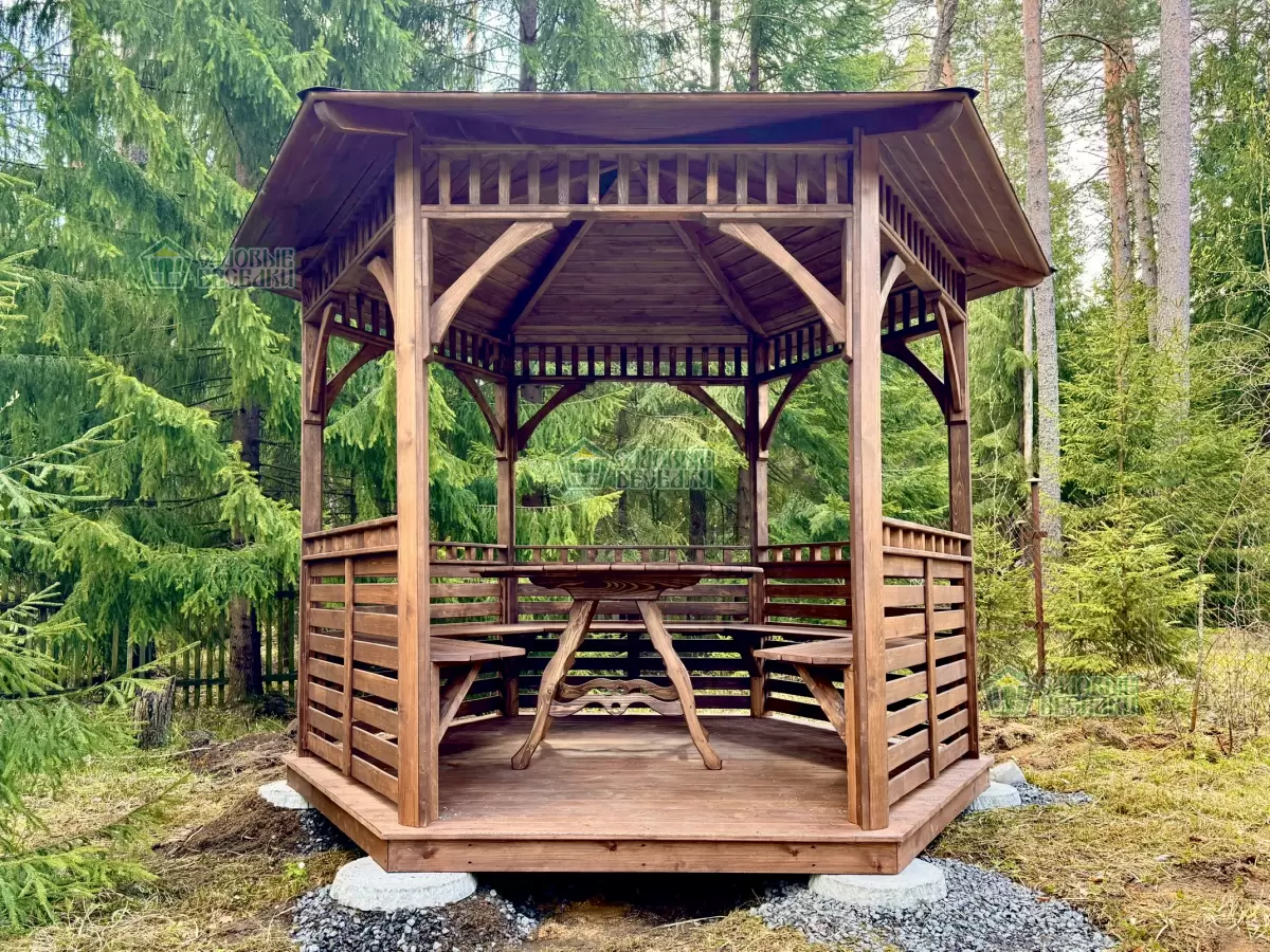 Беседка деревянная эдем №9