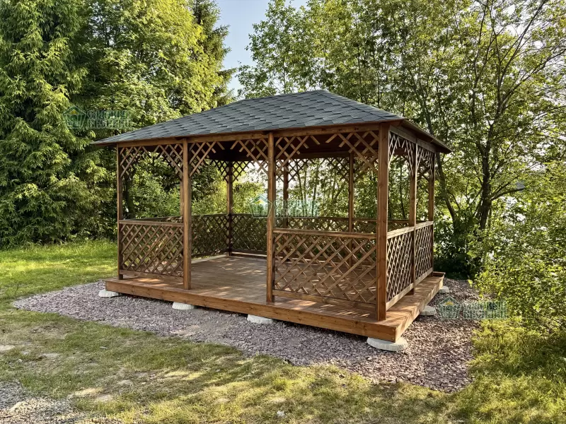 Беседка Кентукки XL в размере 3х4,5 открытого типа по акции Все включено со сборкой №15